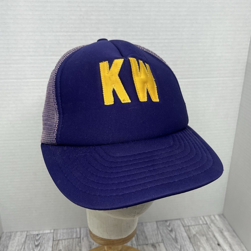 Vintage Kansas Wesleyan University Hat Ahead KWU Coyotes Black Purple Gold Cap